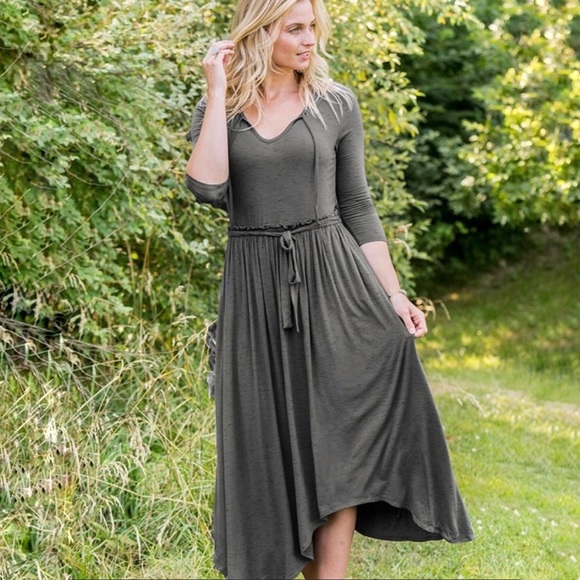 Matilda Jane Dresses & Skirts - Matilda Jane Choose Your Own Path Go West Maxi Dress Gray